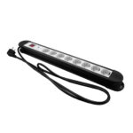 MediaRange Πολύπριζο Ασφαλείας 8 Θέσεων Schuko with Switch & Surge Protection 2.0M Μαύρο/Λευκό