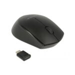 DELOCK Wireless mini Mouse, Οπτικό, USB Type-C receiver, 3-button, μαύρο
