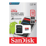 SanDisk Ultra microSDHC A1 32GB 98MB/s. Adapt. (SDSQUAR-032G-GN6MA)