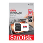 SanDisk Ultra microSDHC 32GB 98MB/s Adapt. (SDSQUAR-032G-GN6IA)