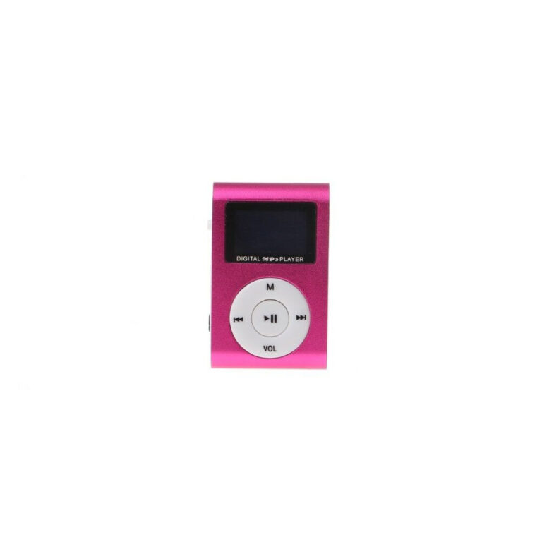 Mini USB Metal Clip MP3 Player - Ροζ Χρώμα_1