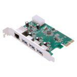 POWERTECH Κάρτα Επέκτασης PCI-e σε USB 3.0 & 1x LAN, VL805+RTL8153