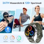 Fitpolo - Smartwatch για άνδρες με λειτουργία τηλεφώνου, Fitness Tracker, παρακολούθηση ύπνου και μέτρηση καρδιακού ρυθμού, βηματομετρητής, 120+ σπορ, 1.57'' HD, 3ATM, συμβατό με Samsung/Android/iOS | Green - Image 5