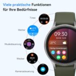 Fitpolo - Smartwatch για άνδρες με λειτουργία τηλεφώνου, Fitness Tracker, παρακολούθηση ύπνου και μέτρηση καρδιακού ρυθμού, βηματομετρητής, 120+ σπορ, 1.57'' HD, 3ATM, συμβατό με Samsung/Android/iOS | Green - Image 6